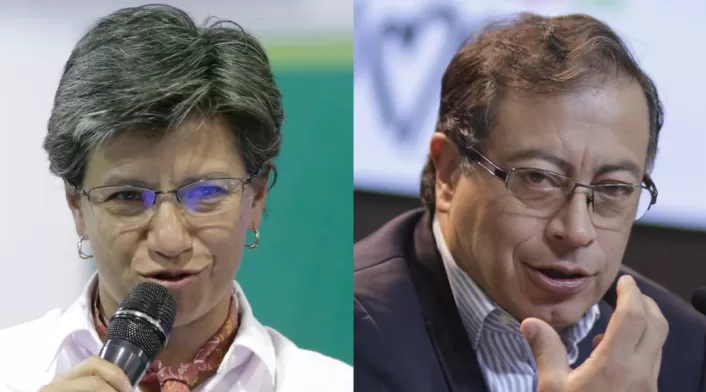 Claudia López y Gustavo Petro Claudia López y Gustavo Petro