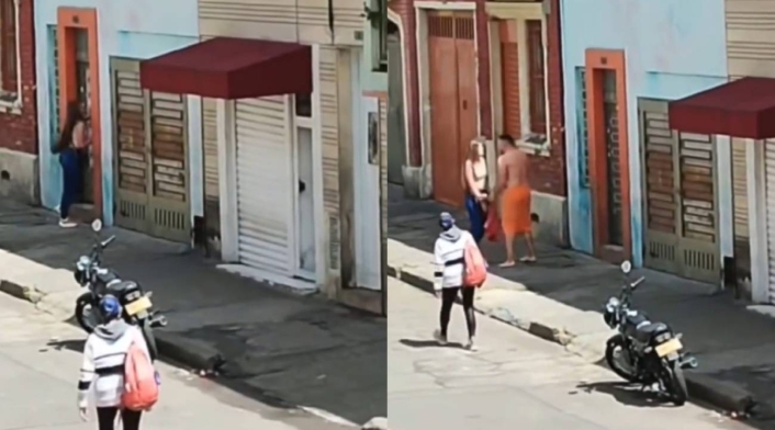 Mujer encontró a su novio con otra Mujer encontró a su novio con otra