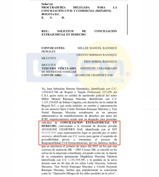 Demanda contra el Estado tras accidente de avioneta en el Caquetá.