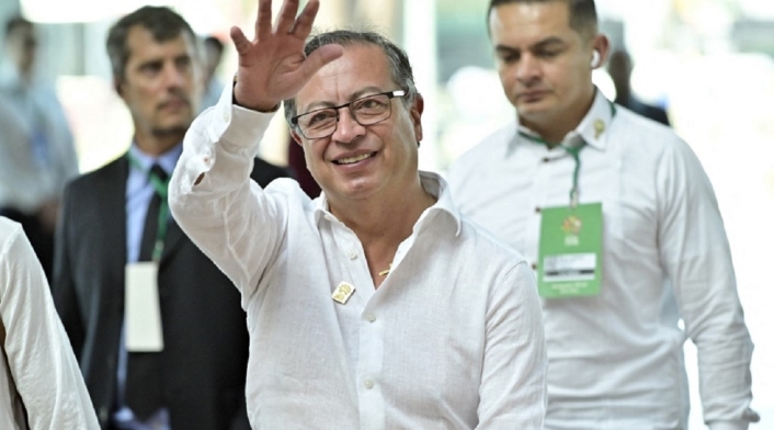 Presidente Gustavo Petro en Belém do Para (Brasil).