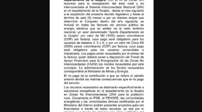 Decreto de emergencia social para La Guajira