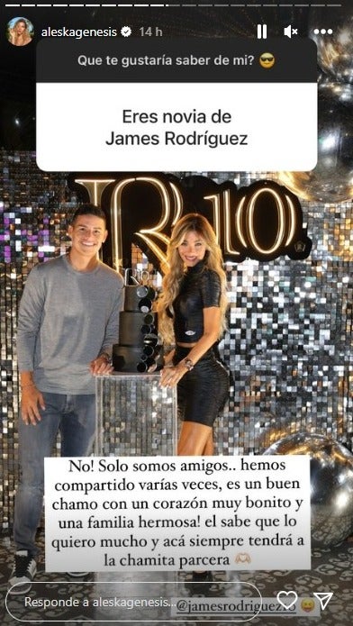 Aleska Génesis nói về mối quan hệ của cô với James Rodríguez