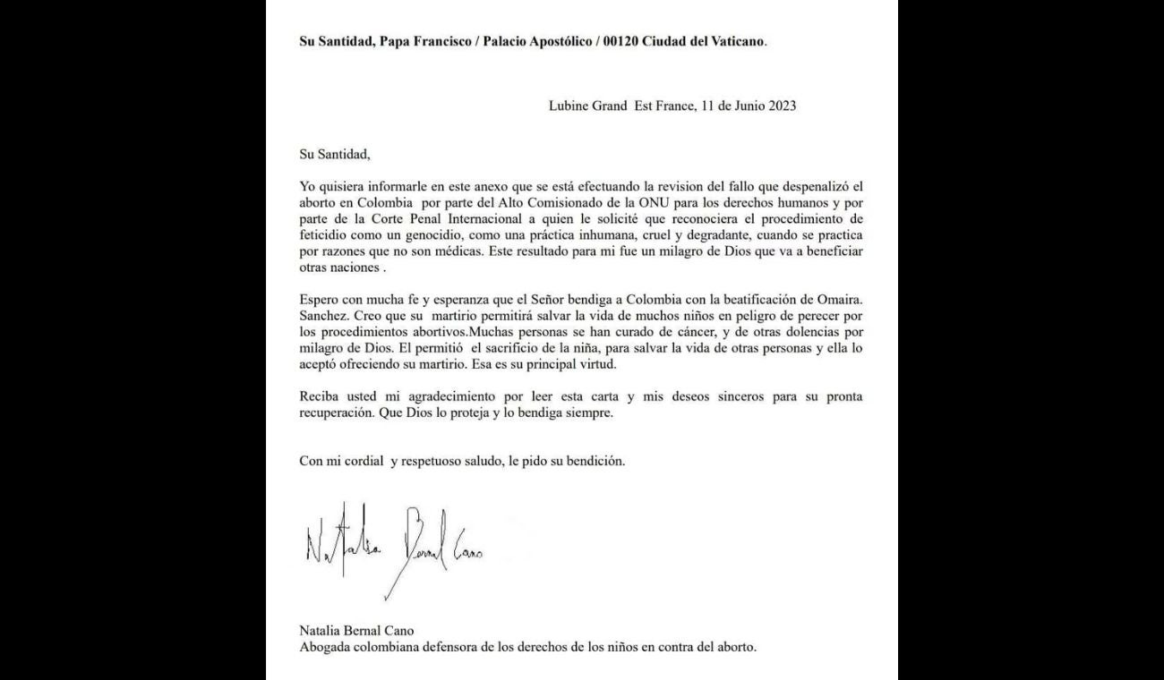 Carta al Papa Francisco Carta al Papa Francisco