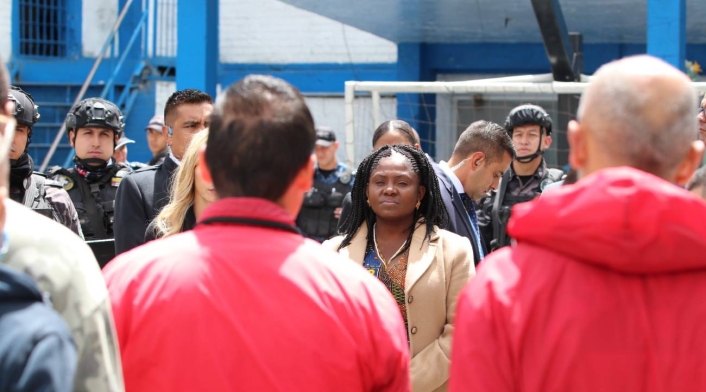 Francia Márquez visitó la cárcel modelo de Bogotá