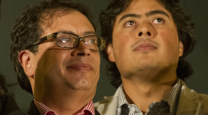Presidente Gustavo Petro y su hijo mayor, Nicolás Petro Presidente Gustavo Petro y su hijo mayor, Nicolás Petro