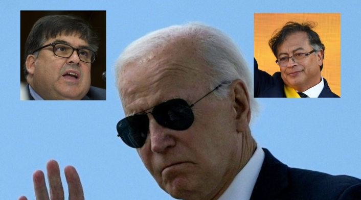 Joe Biden, Francisco Palmieri y Gustavo Petro Joe Biden, Francisco Palmieri y Gustavo Petro
