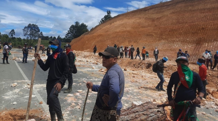 Indígenas Cauca vía
