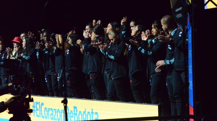 Recibimiento a la Selección Colombia femenina tras el mundial