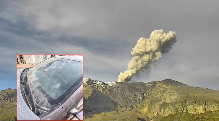Volcán Nevado del Ruiz: cae ceniza en Manizales