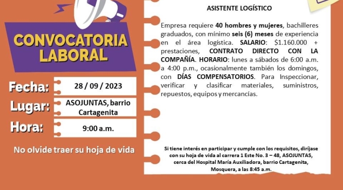 Ofertas de empleo en Mosquera