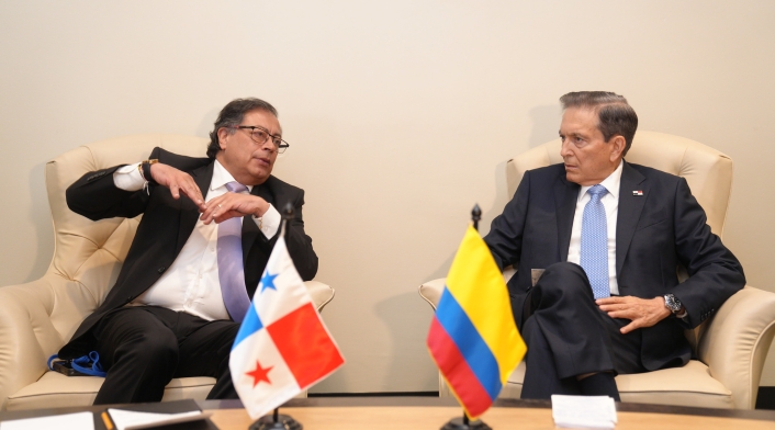 Gustavo Petro y Laurentino Cortizo