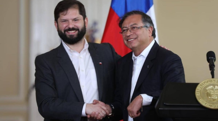 Gabriel Boric y Gustavo Petro Gabriel Boric y Gustavo Petro
