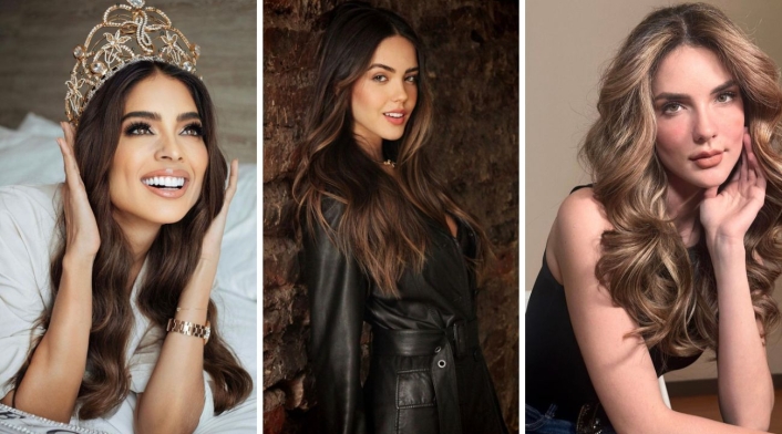 Camila Avella, Miss Universe Colombia; Celeste Viel, Miss Chile; Michelle Cohn, Miss Guatemala