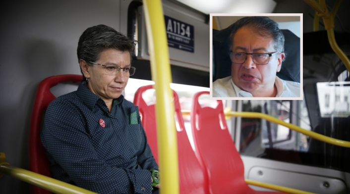 Claudia López y Gustavo Petro Claudia López y Gustavo Petro
