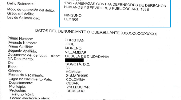 Denuncia amenazas de muerte