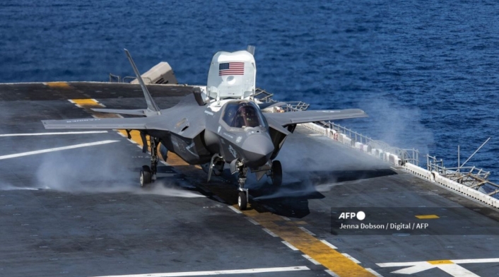 Imagen de un avión de combate F35 Imagen de un avión de combate F35