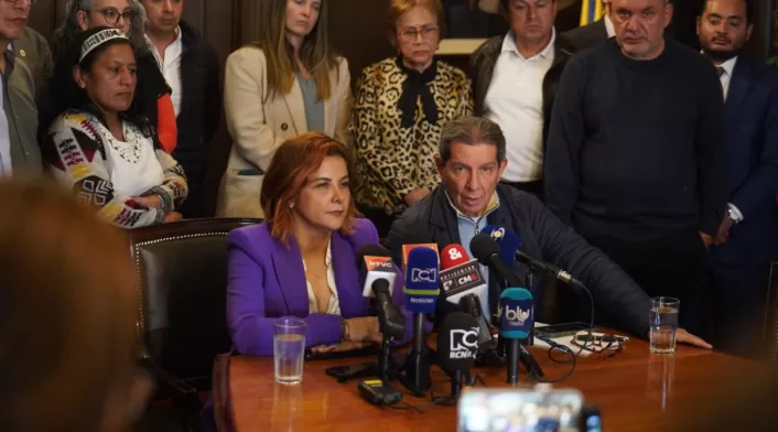 Jhenifer Mojica, ministra de Agricultura, y José Félix Lafaurie, presidente de Fedegán Jhenifer Mojica, ministra de Agricultura, y José Félix Lafaurie, presidente de Fedegán