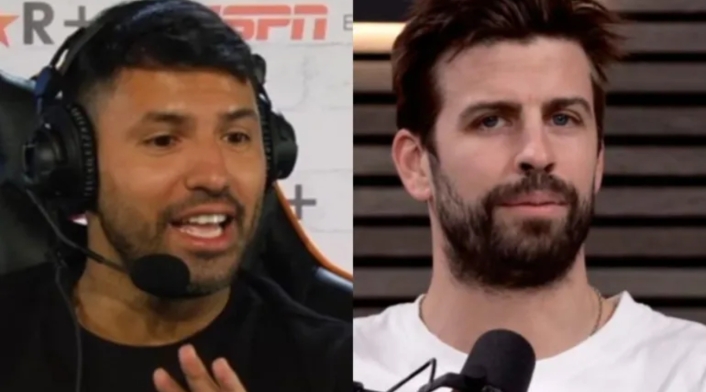 Kun Agüero y Gerard Piqué Kun Agüero y Gerard Piqué