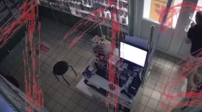 Ladrón robó una farmacia