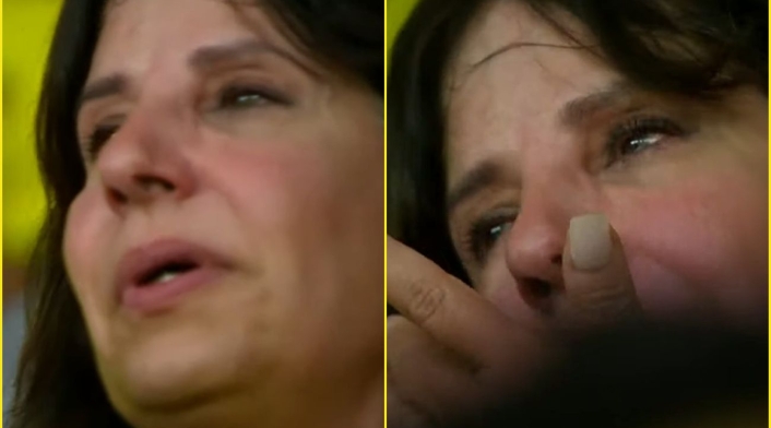 Mujer llora durante el himno de Venezuela | Colombia vs Venezuela