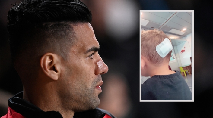 Radamel Falcao García y su hijo Radamel Falcao García y su hijo
