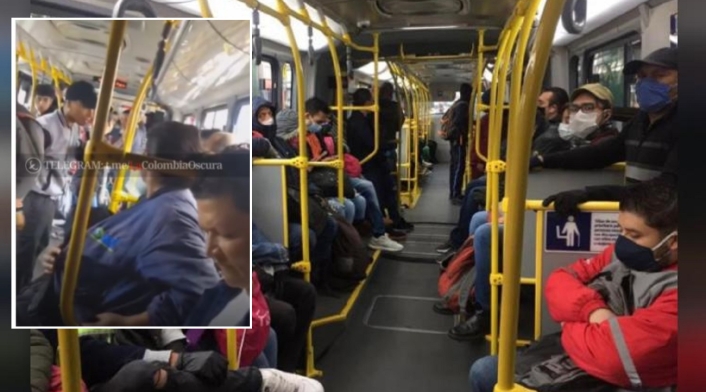 Pasajero de Transmilenio no se aguantó a cantante por hacer escándalo con su bafle