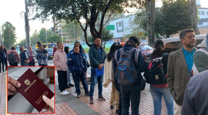 Largas filas para sacar el pasaporte en Bogotá Largas filas para sacar el pasaporte en Bogotá