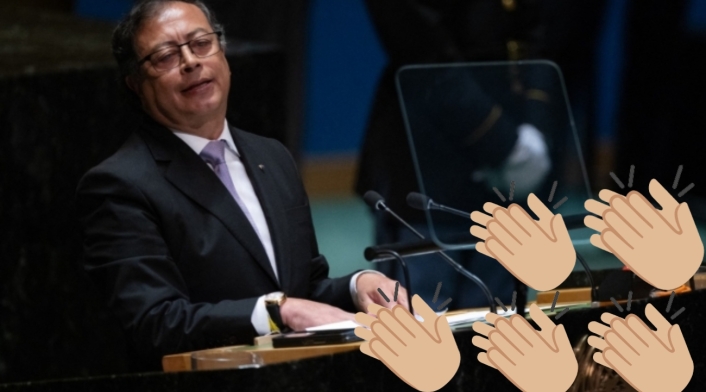 Funcionario de Presidencia que agregó aplausos al discurso de Petro en la ONU da la cara