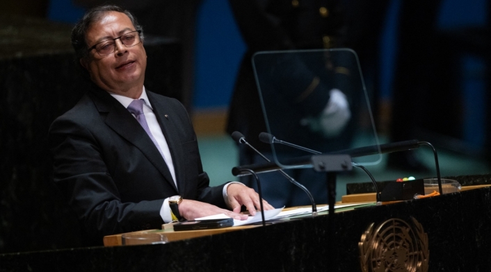 Presidencia la agregó aplausos grabados al discurso de Gustavo Petro en la ONU