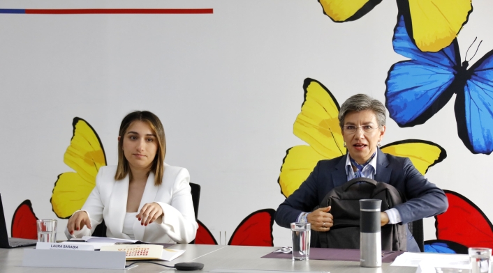 Laura Sarabia y Claudia López