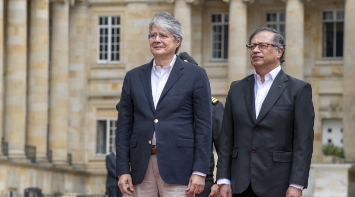 Guillermo Lasso y Gustavo Petro