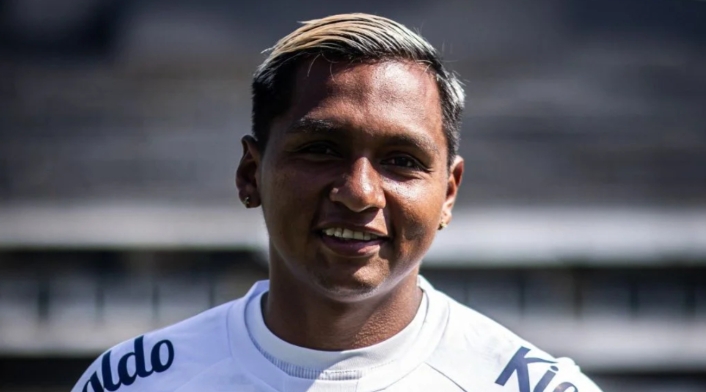 Alfredo Morelos en Santos de Brasil Alfredo Morelos en Santos de Brasil
