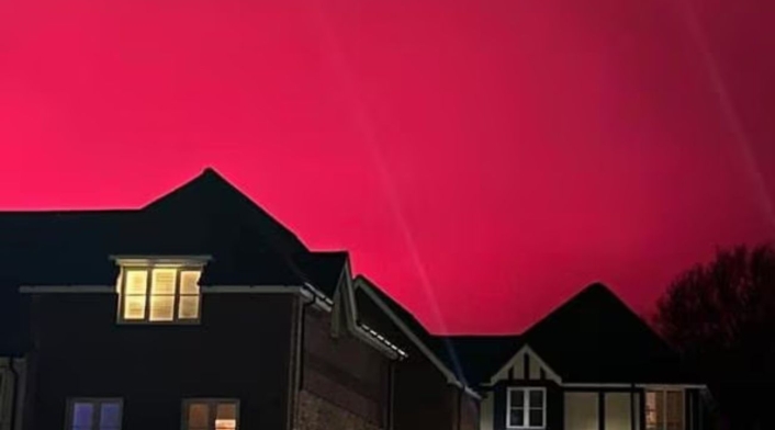 Cielo rosado en Reino Unido