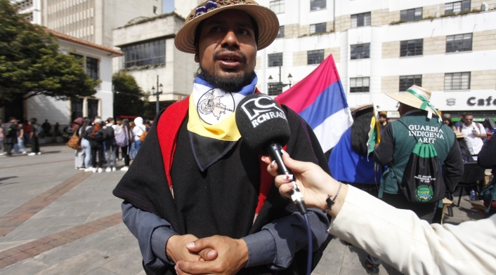 Guardia Indígena Misak se pronuncia por la toma a Revista Semana