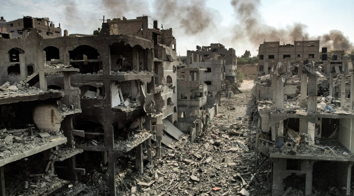 Bombardeos y destrucción en la Franja de Gaza