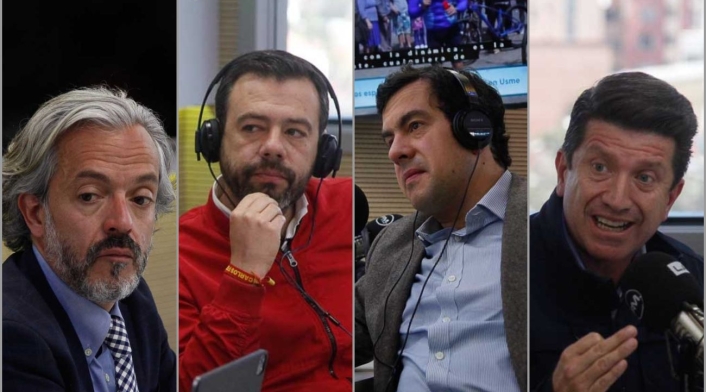 Juan Daniel Oviedo, Carlos Fernando Galán, Rodrigo Lara y Diego Molano. Candidatos a la Alcaldía de Bogotá Juan Daniel Oviedo, Carlos Fernando Galán, Rodrigo Lara y Diego Molano. Candidatos a la Alcaldía de Bogotá