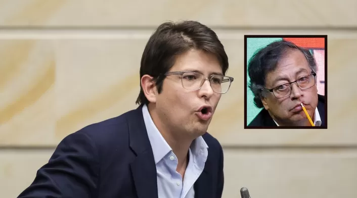 Miguel Uribe Turbay y Gustavo Petro Miguel Uribe Turbay y Gustavo Petro