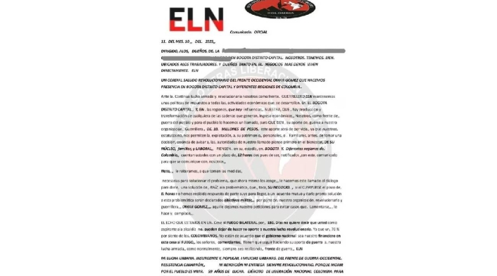 Panfleto del ELN