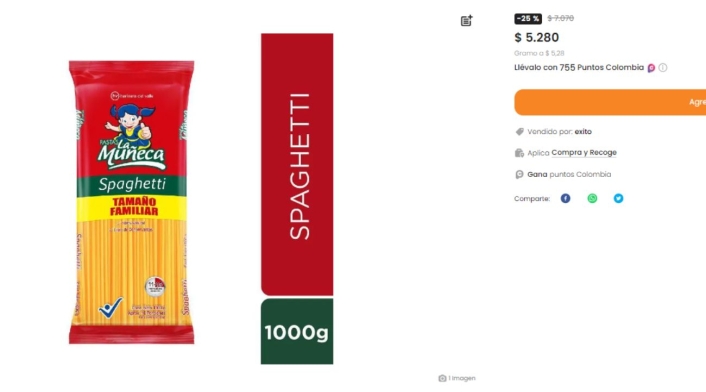 Pastas La Muñeca en el Éxito