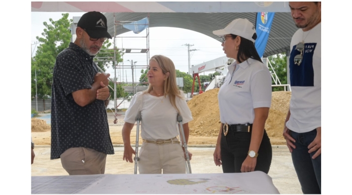 Elsa Noguera habla del nuevo Parque Central de Ponedera Elsa Noguera habla del nuevo Parque Central de Ponedera