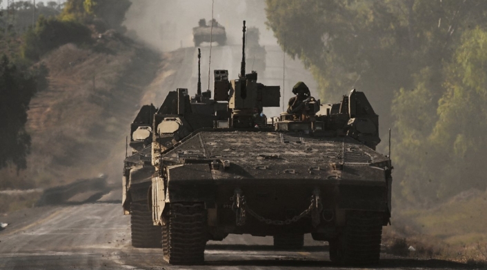 Soldados de Israel cerca de la Franja de Gaza Soldados de Israel cerca de la Franja de Gaza