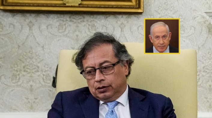 Gustavo Petro y Benjamín Netanyahu Gustavo Petro y Benjamín Netanyahu