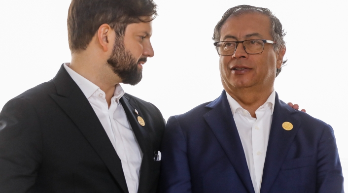 Gabriel Boric y Gustavo Petro