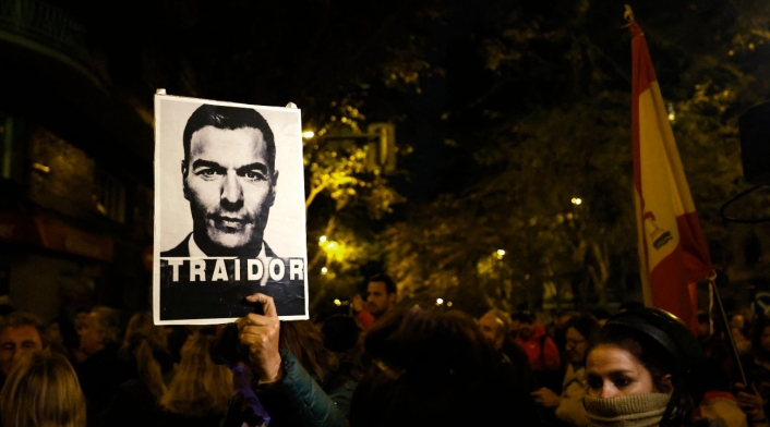Protestas en Madrid, España, contra la amnistía a independentistas catalanes Protestas en Madrid, España, contra la amnistía a independentistas catalanes