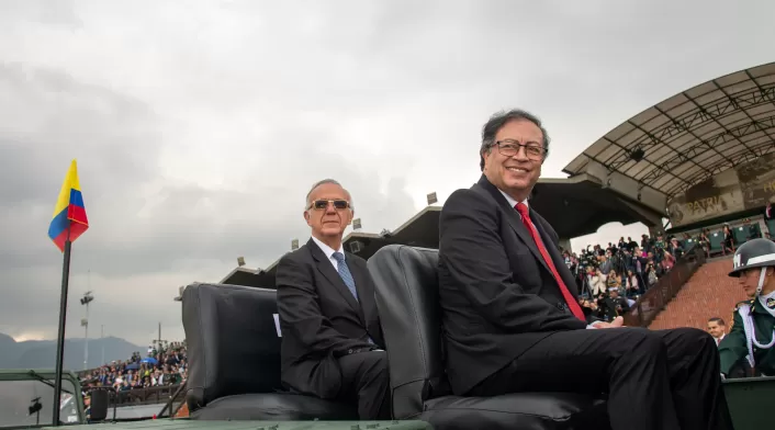 Presidente Gustavo Petro y ministro de Defensa