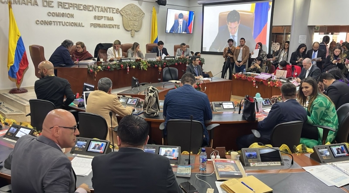 Trámite de la reforma laboral en la Comisión Séptima de la Cámara.