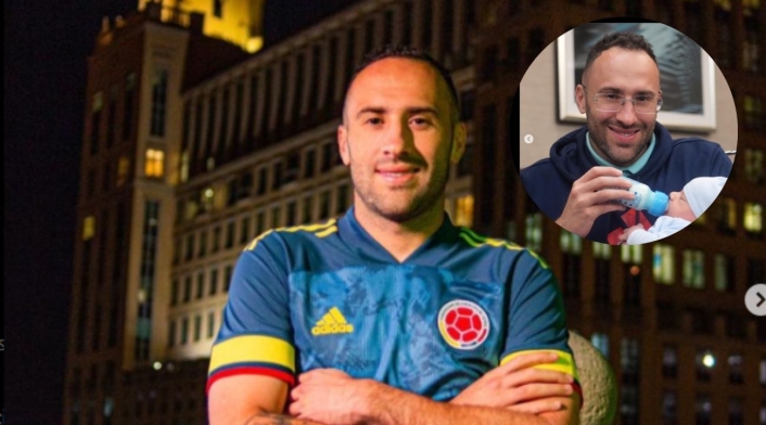 David Ospina conoció a su sobrino, hijo de Daniela David Ospina conoció a su sobrino