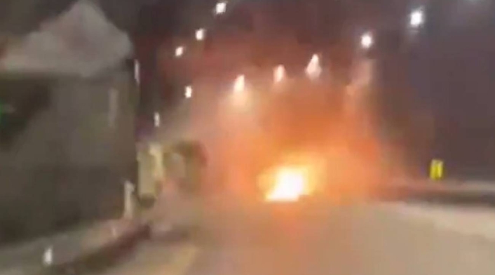 Explosión en la vía Bogotá - Villavicencio Explosión en la vía Bogotá - Villavicencio