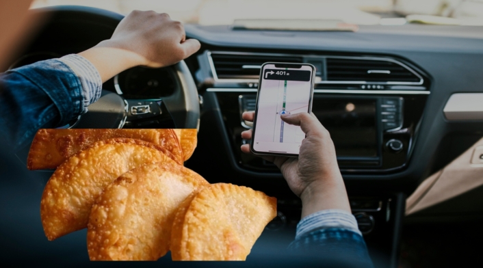 Conductor de Uber golpeó a pasajero por comer empanada en el carro Conductor de Uber golpeó a pasajero por comer empanada en el carro