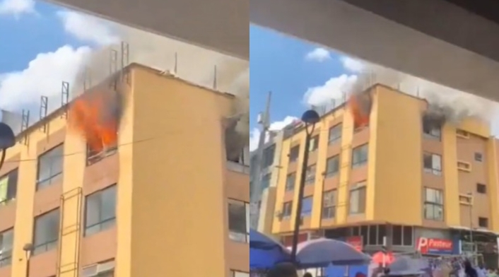 Incendio en Medellín Incendio estructural genera pánico en el centro de Medellín